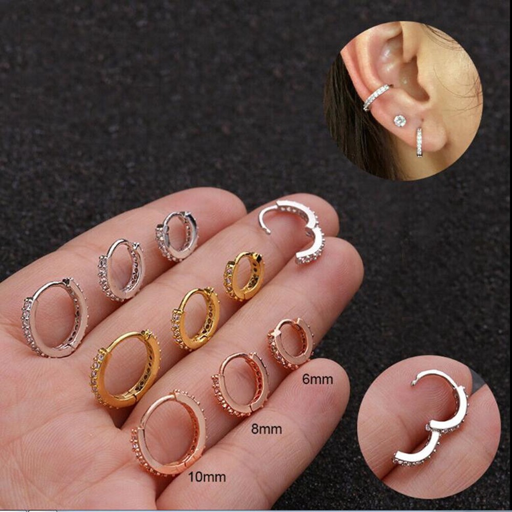 Khuyên vành tai/mũi đính đá thời trang cá tính