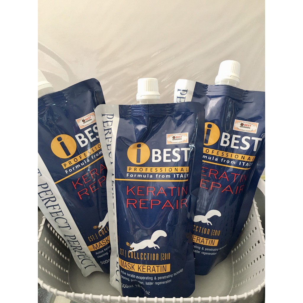Hấp dầu, xả tóc iBest Keratin phục hồi, mềm mượt