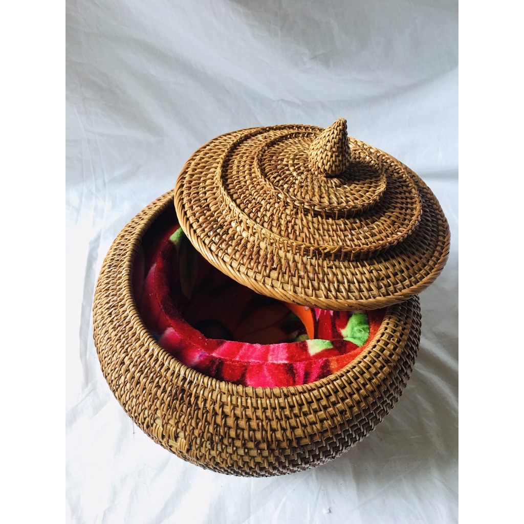 Bình Ủ Ấm Trà Bằng Mây Đan Thủ Công/ Dùng Cho Ấm Tích Có Dung Tích Dưới 1.5L Và 0.5L