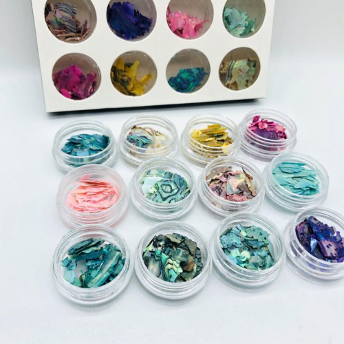 Xà cừ set siêu mỏng 12 màu trang trí móng nail