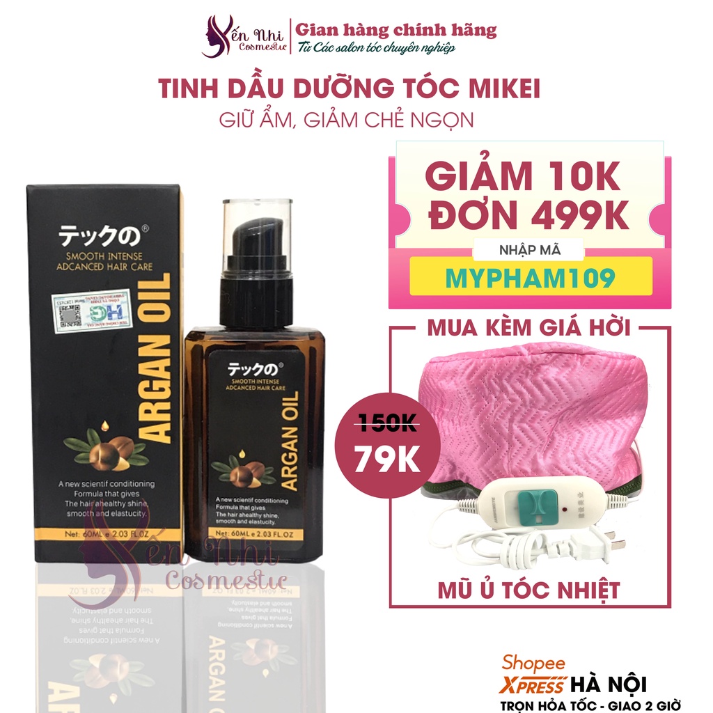Meiki tinh dầu dưỡng tóc Meiki serum dưỡng tóc uốn Meiki argan oil, Mỹ phẩm tóc yến nhi DT08