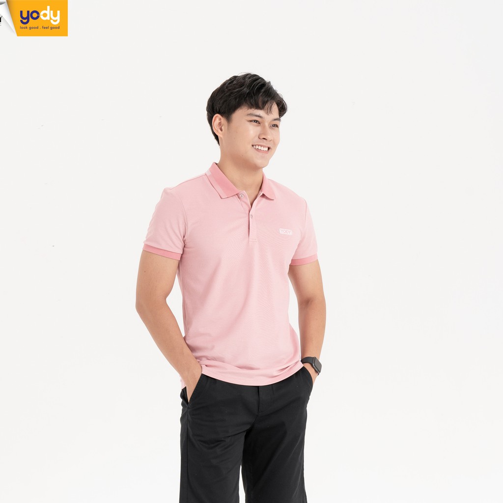 Áo polo nam Yody phông tay ngắn vải cotton mắt chim co giãn 4 chiều, form dáng trẻ trung - thanh lịch - APM3299 | BigBuy360 - bigbuy360.vn