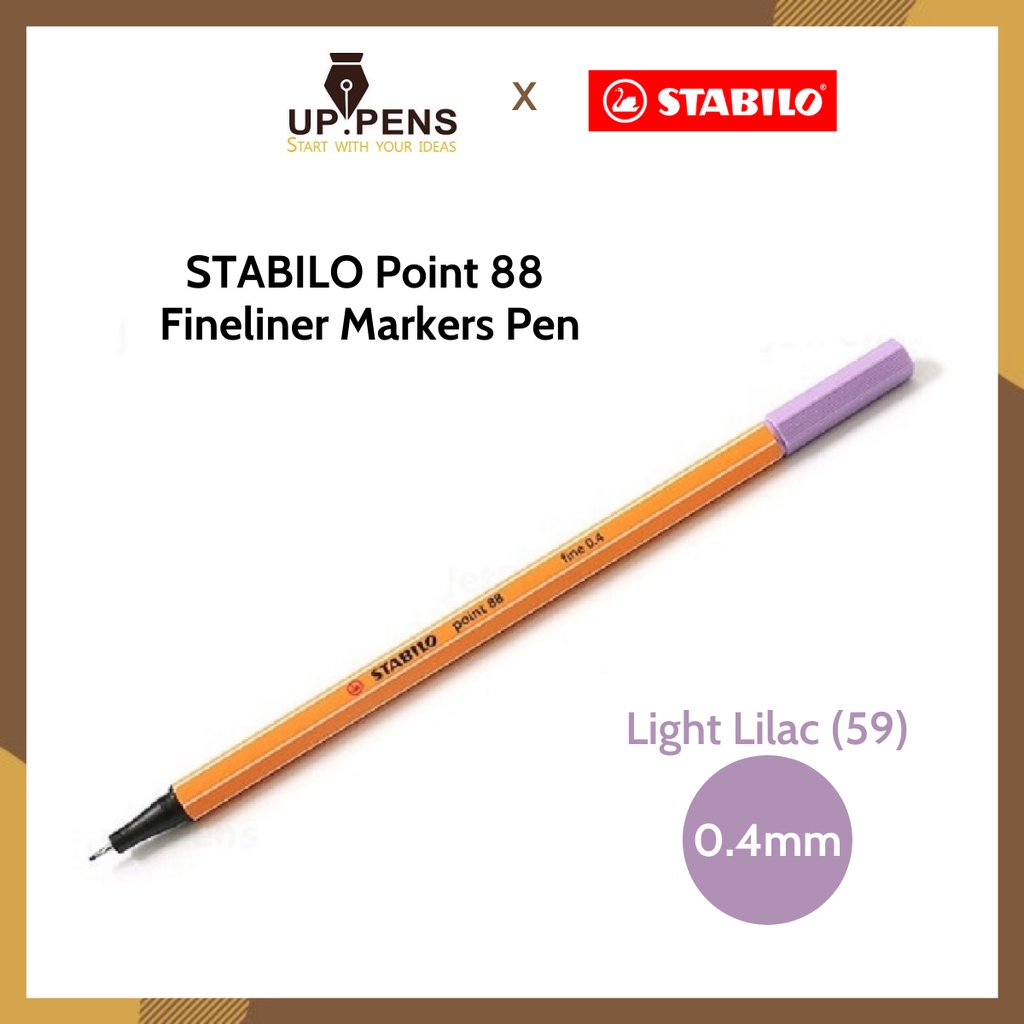 Bút kim màu Stabilo Point 88 Fineliner Markers Pen – 0.4mm – Màu tím (Light Lilac – 59)