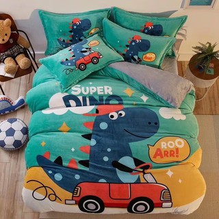 BỘ CHĂN GA NỈ NHUNG 3D