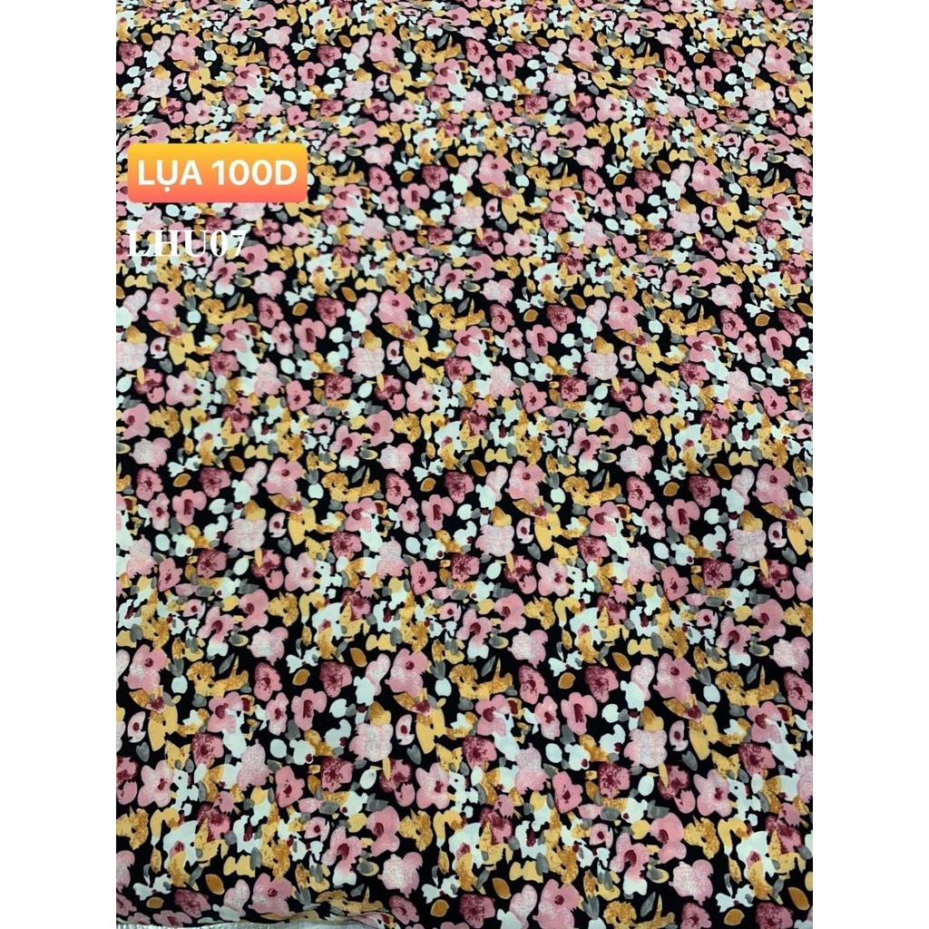 VẢI LỤA 100D HOA NHÍ - DÒNG VẢI THÔNG DỤNG - 1 MÉT X 1M5