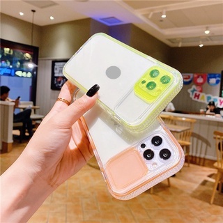 Ốp điện thoại trong suốt chống sốc có nắp bảo vệ máy ảnh thích hợp cho Iphone 12 11 Pro Max Xr Xs Max X 7 8 Plus
