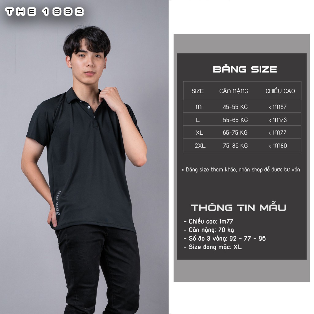 Áo thể thao nam có cổ Áo polo basic THE 1992