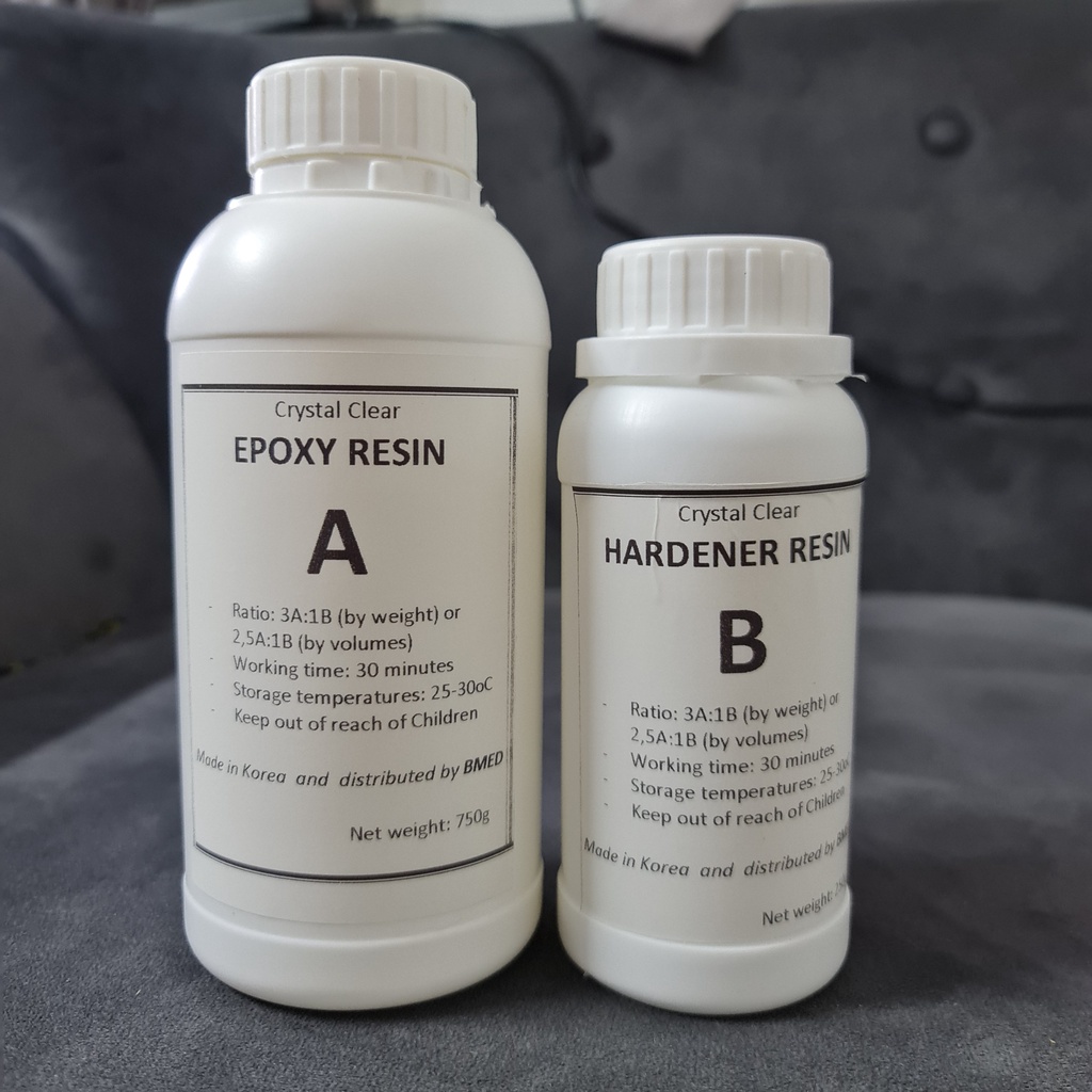 (Hàng chuẩn) Keo Epoxy Resin loại siêu cứng, siêu trong tự tan bọt.