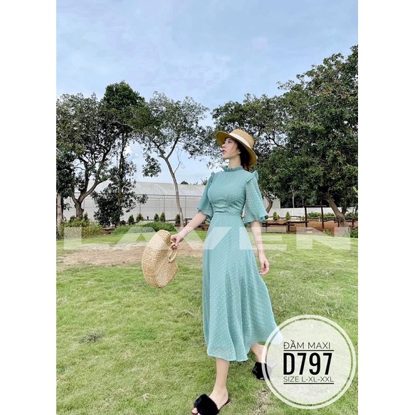 [Mã FAMARAL1 giảm 10K đơn 50K] Bigsize Đầm maxi D797 | BigBuy360 - bigbuy360.vn