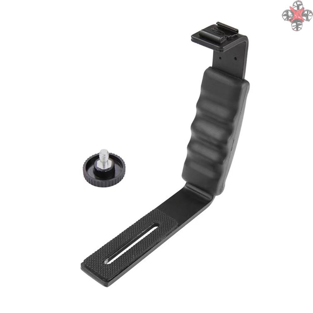 CTOY Handheld L-shaped Gimbal Expansion Bracket Holder with 2 Hot Shoe Mounts for DJI OSMO Mobile 2 for Zhiyun Smooth 4 Gimbal Stabilizer for Microphone Video Light