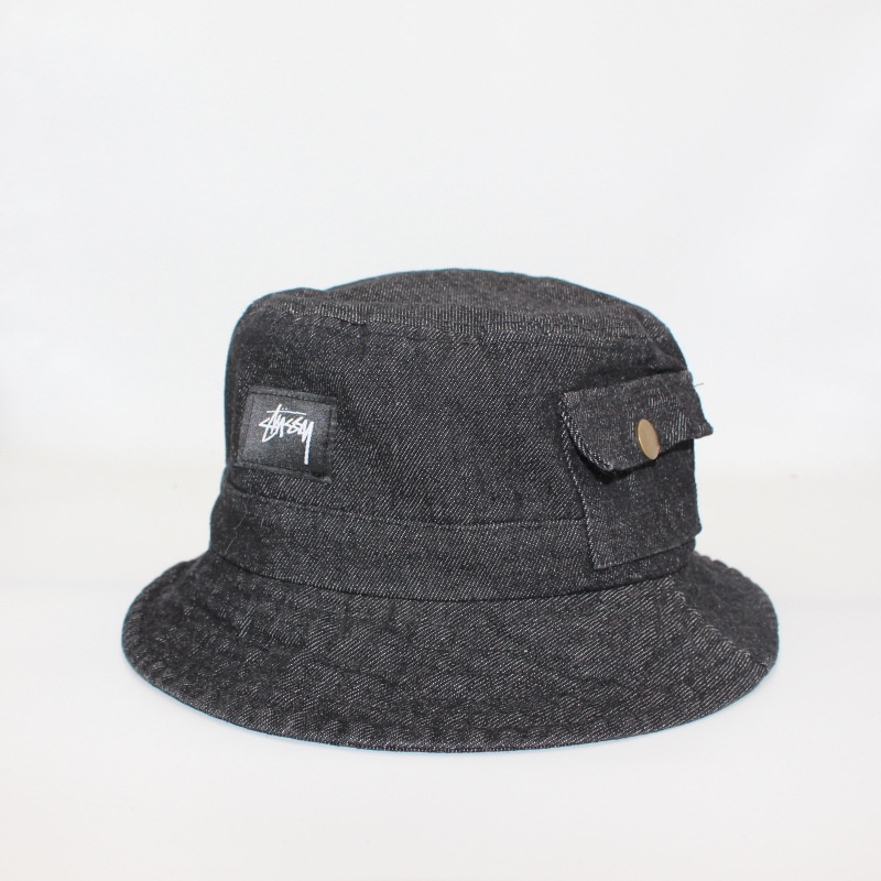 Mũ Bucket Stussy Denim Thời Trang Hè Hip Hop Unisex Mũ Chống Nắng