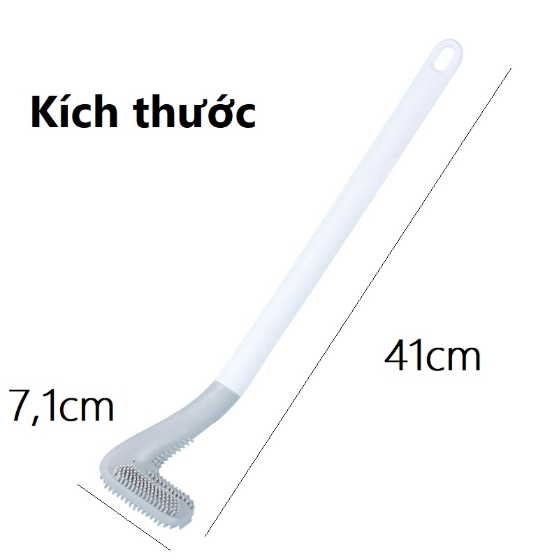 Chổi cọ toilet bằng silicon có tay cầm nhỏ gọn, tiện lợi