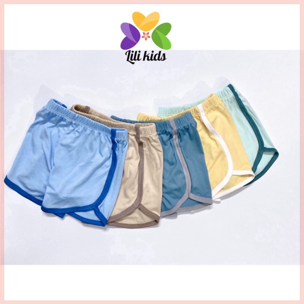 Quần đùi cho bé trai bé gái LILIKIDS quần chục chất thun lạnh không bay màu thông hơi QC10