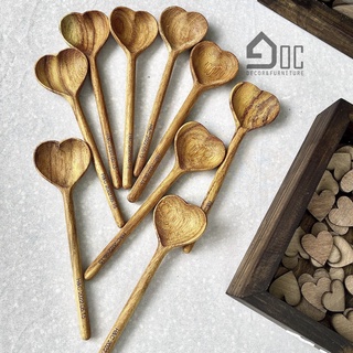 Mua THÌA GỖ TRÁI TIM DÙNG TRONG ĂN UỐNG TRANG TRÍ QUÀ TẶNG