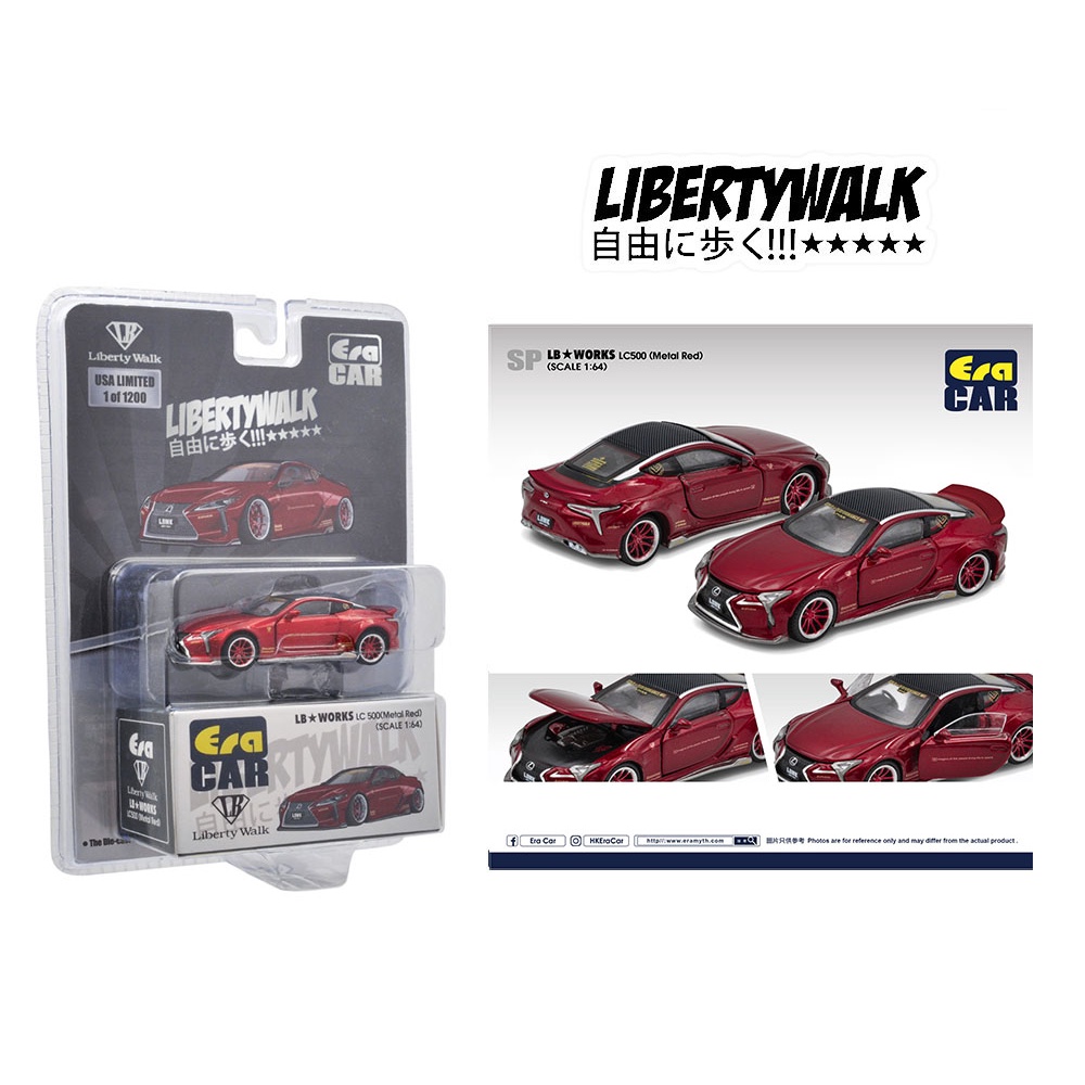 Saigontoys Lexus LC500 Metalic Red Limited - Xe Mô hình tĩnh ERA Tỷ lệ 1:64 Độc quyền Mijo Exclusive - Limited