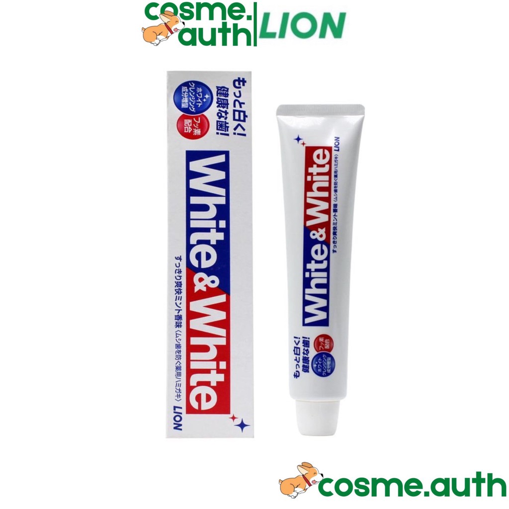 Kem Đánh Răng WHITE &amp; WHITE Lion 150g - Nhật Bản