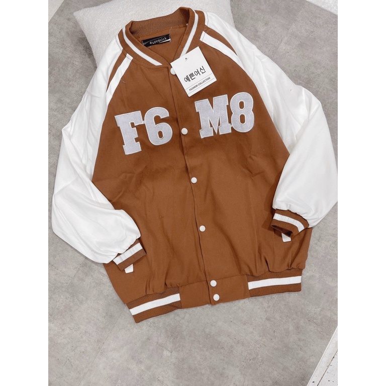 ÁO KHOÁC BOMBER NAM NỮ CHẤT LIỆU DA LỘN CAO CẤP THÊU HỌA TIẾT F6 M8 PHONG CÁCH CÁ TÍNH ĐẸP VALENTINA SHOP