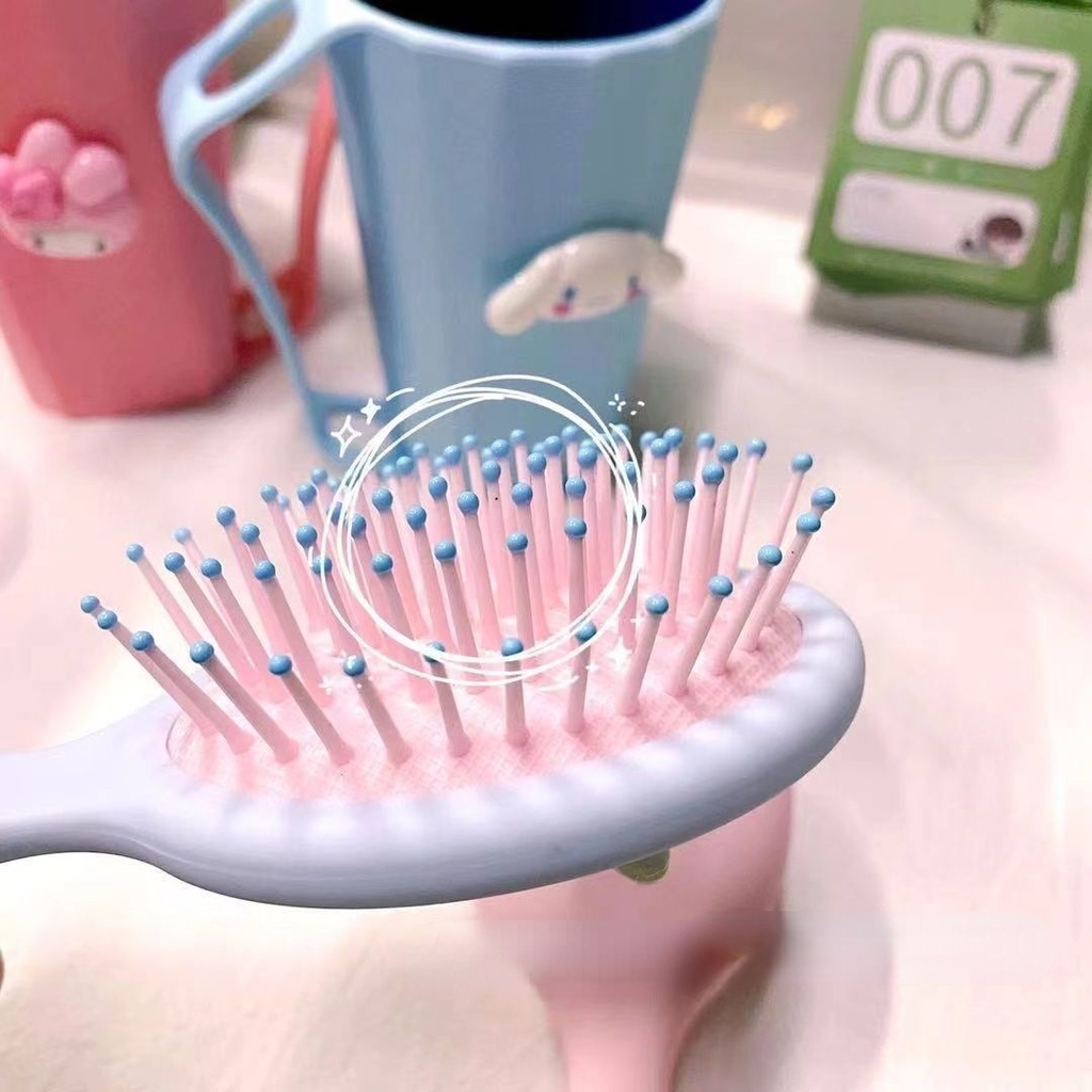 Lược chải tóc nhỏ gọn thiết kế cầm tay mát xa dễ mang theo họa tiết hoạt hình 2021