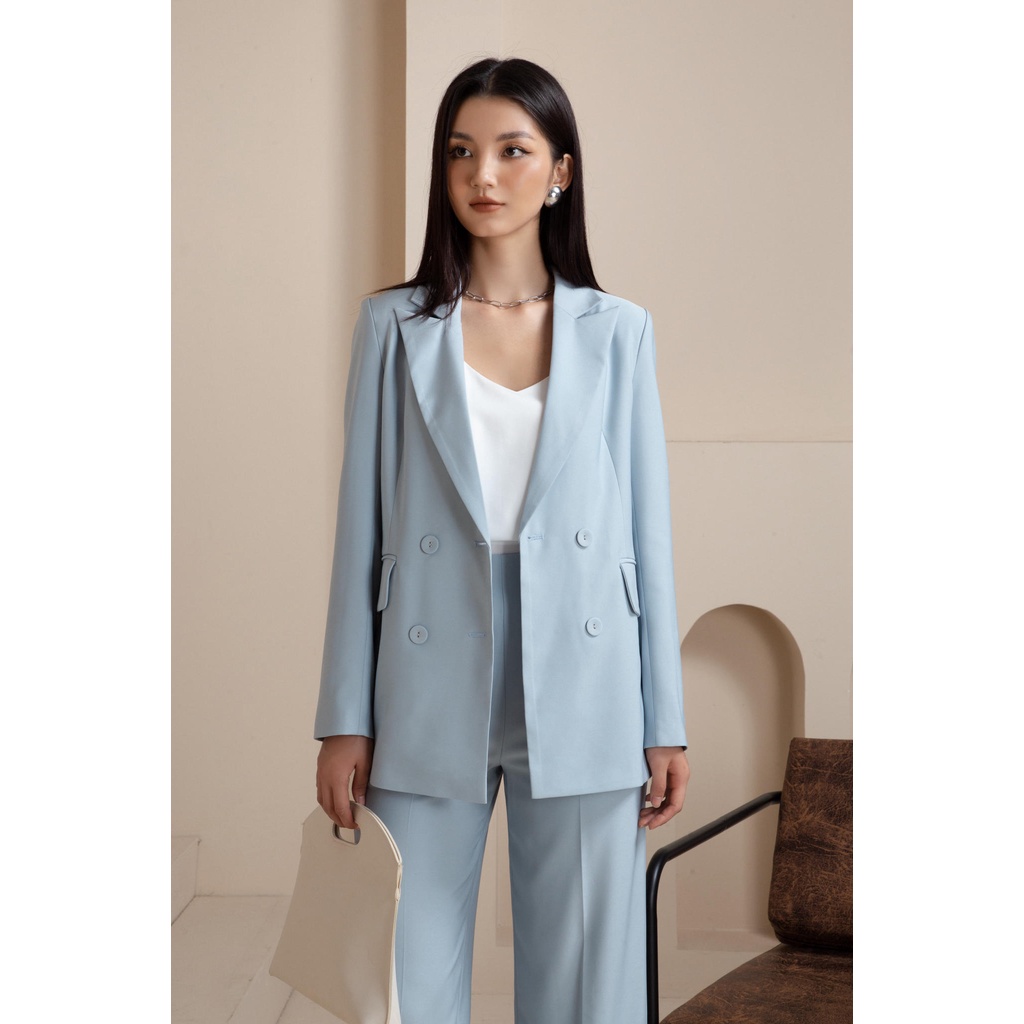 Set vest blazer nữ Julie Maiimer màu xanh | BigBuy360 - bigbuy360.vn