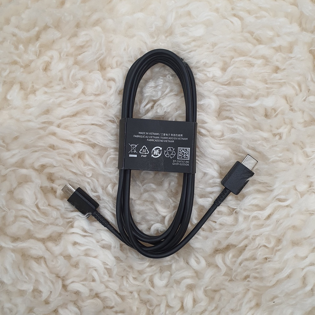 Cáp Sạc Nhanh 2 Đầu Type C Dài 1m8 Dùng Cho Củ Sạc Samsung 25W, 35W, 45W, 60W