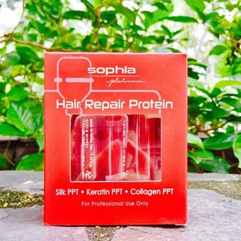 Mặt nạ Ủ tóc, huyết thanh dưỡng tóc Protein phục hồi hư tổn Sophia Platinum Hair Repair Protein