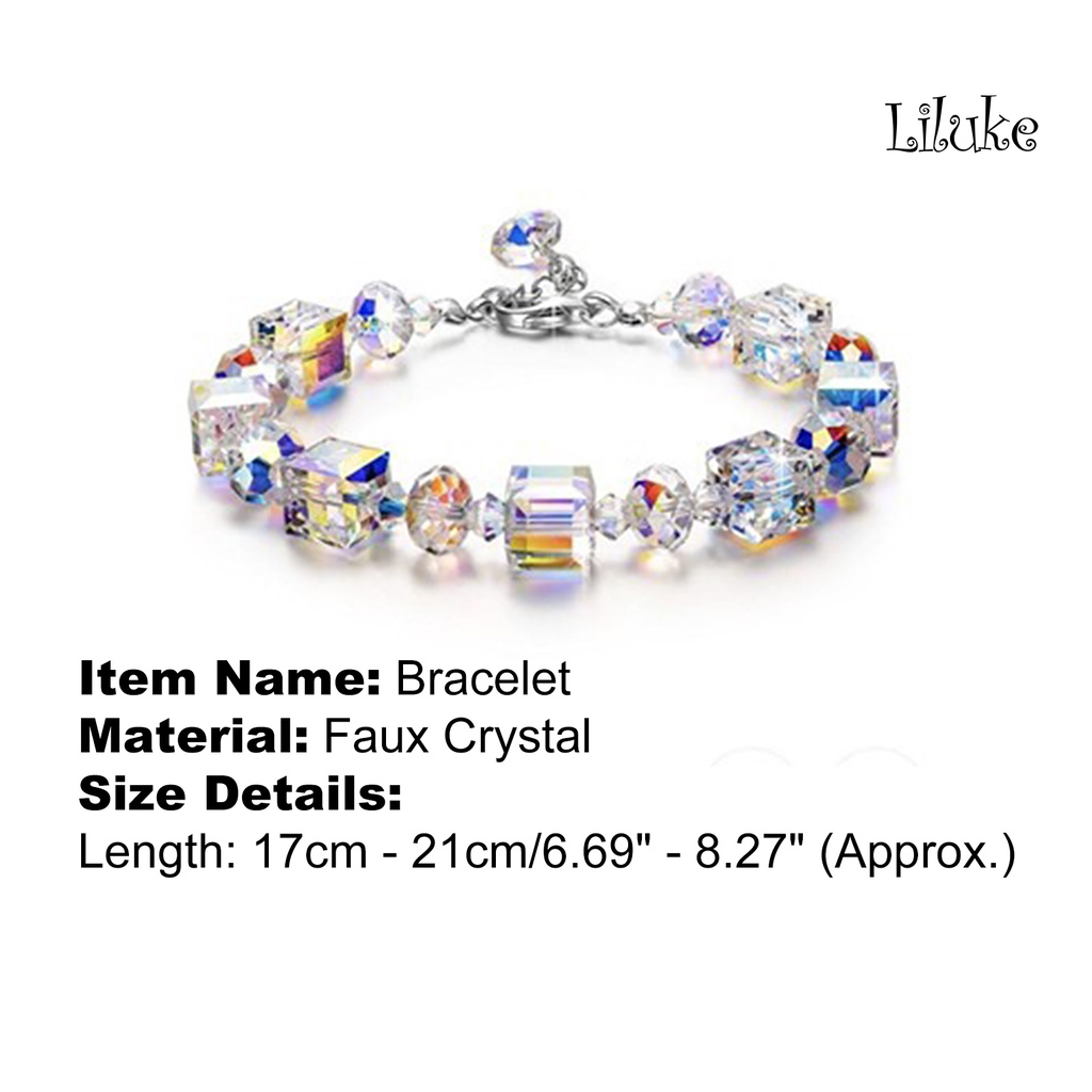 Vòng Tay Hợp Kim Đính Đá Nhiều Màu Trang Trí Xinh Xắn Cho Nữ