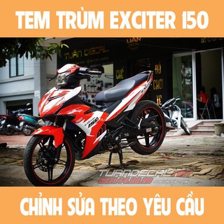 Tem Trùm Exciter 150 Trắng đỏ Đẹp