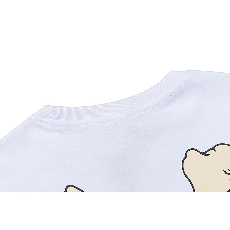 Áo thun tay ngắn cổ tròn dáng rộng chất liệu cotton dày dặn thời trang cho nam và nữ 1559 #