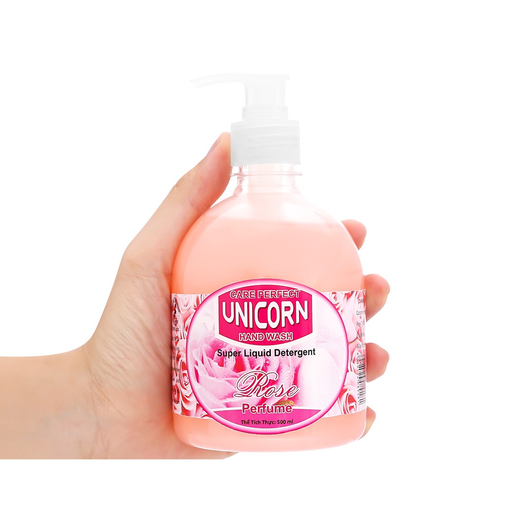 Nước rửa tay cao cấp Unicorn chai 500ml các vị, diệt khuẩn, dưỡng da tay -HT186