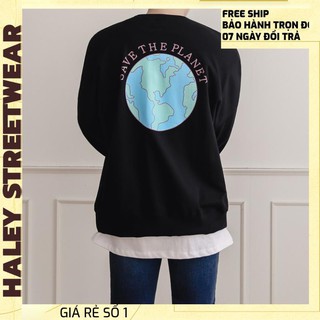💥FREESHIP💥 Áo Sweater Save The Planet Nam Nữ Phong Cách Hàn Quốc, Chất Nỉ Dày Dặn Ấm Áp - Tặng Phụ Kiện Xinh SW 06