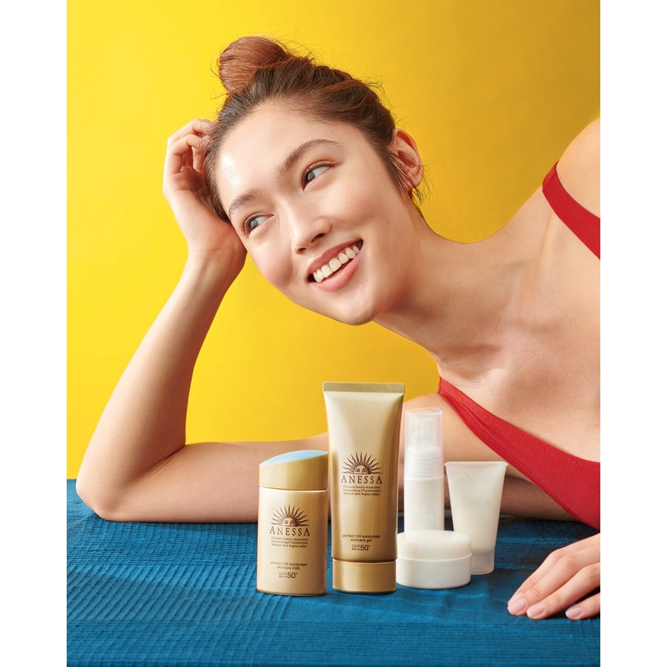 Kem Chống Nắng Anessa Kềm Dầu Kcn Suncream Skincare Milk Nhật Bản Cho Da Dầu Mụn Dưỡng Ẩm Hyaluronic Acid Collagen Dezy