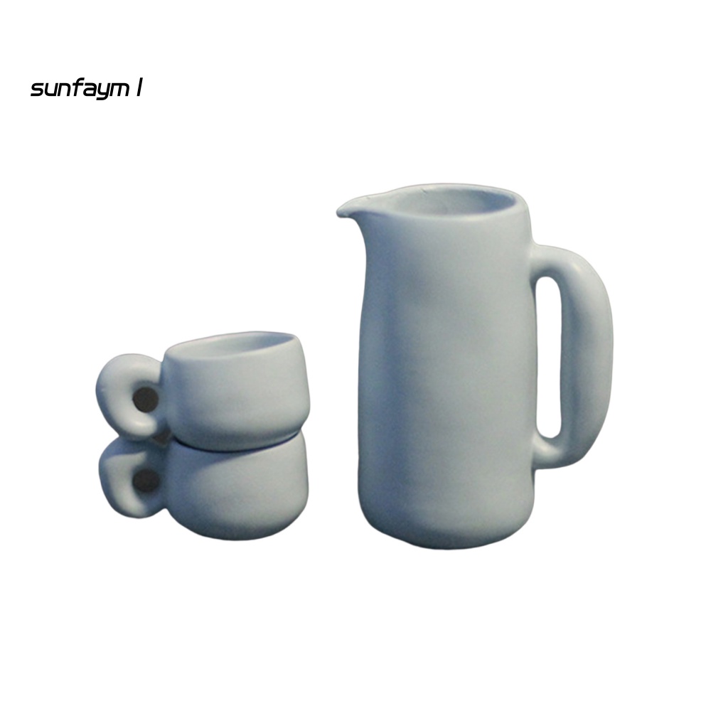 Sunfa 1 Bộ Ly Trà Ba Chiều Không Mùi Trang Trí Nhà Búp Bê Thu Nhỏ