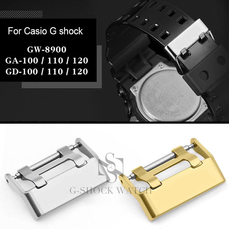 Khóa Đôi 22mm Bằng Thép Không Gỉ Cho Đồng Hồ Casio G-Shock Ga110 Ga400 Ga700 Gd100 Gd120 Gw8900