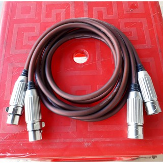 cáp loa dây jack canon đực ra canon cái loại tốt , jack trắng dây nâu dài 1m