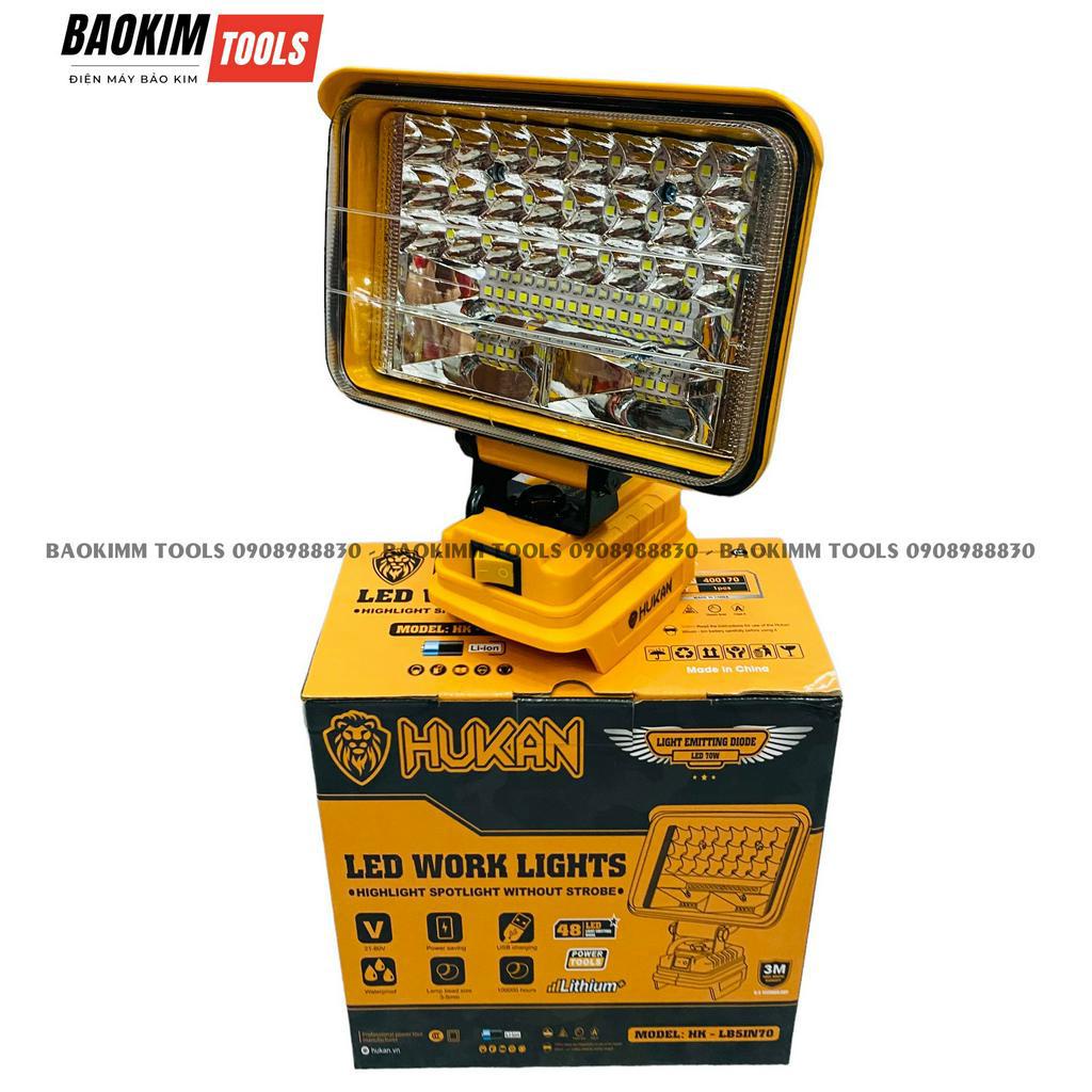 Thân bóng đèn pin LED HUKAN 48 bóng siêu sáng sử dụng chân pin phổ thông chính hãng
