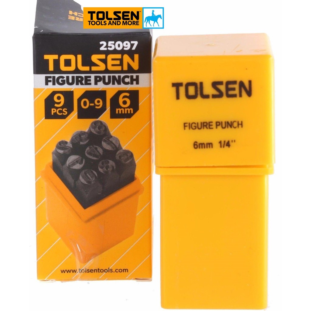 Bộ Đóng Số 9 Cây 6mm Figure Punch TOLSEN 25097