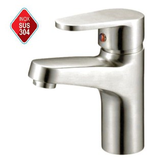 Vòi lavabo nóng lạnh Inox SUS 304 tặng 2 dây cấp nước nóng lạnh, bảo hành chính hãng 03 năm