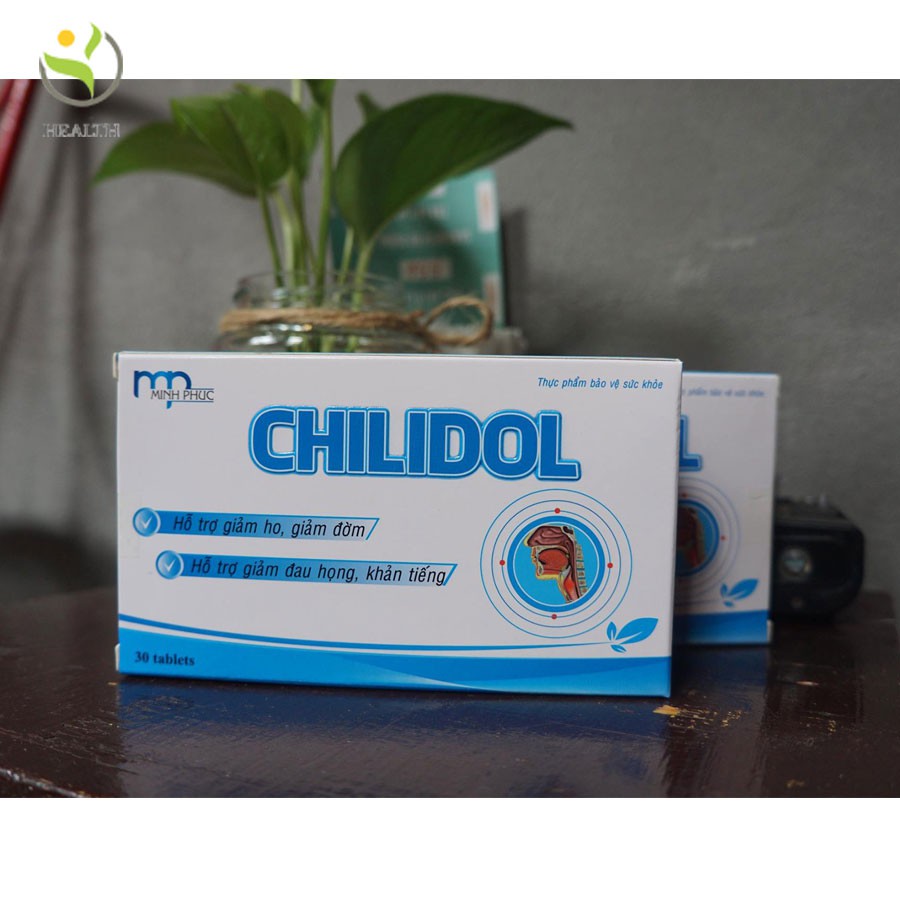 Chilidol giúp giảm ho đờm đau họng khản tiếng hộp 30 viên - Healthy Pharmacy