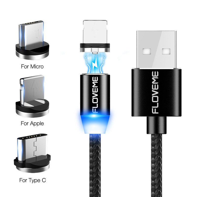 Cáp sạc USB từ tính 3 trong 1 cho điện thoại