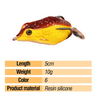 1 Mồi Câu Cá Hình Ếch Giả Mềm 5cm / 10g