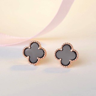 Bông tai cỏ bốn lá may mắn tinh tế CECYDEJEWEL bạc ý 925 200911 - BẢO HÀNH 1 NĂM