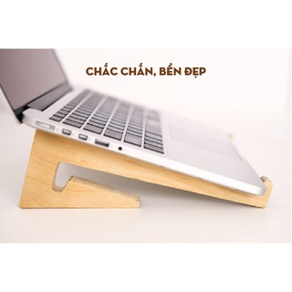Giá đỡ laptop gỗ cho Macbook kiêm Tản Nhiệt Laptop Bằng Gỗ Thông Chắc Chắn, Tinh Tế Kiểu Chữ V Giá Luôn Tốt Nhất