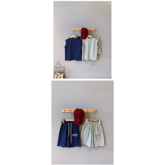 Bộ Quần Áo Cotton Không Tay Dáng Rộng In Họa Tiết Hoạt Hình Phong Cách Hàn Quốc Thời Trang Mùa Hè Cho Bé Trai