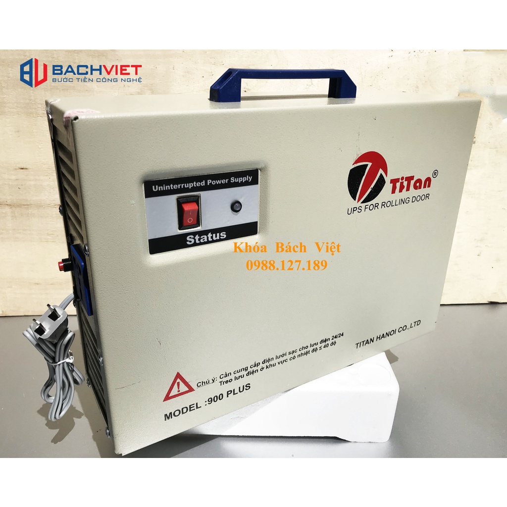 Lưu điện cửa cuốn TiTan 900 Plus - 1200 Plus cho thời gian lưu điện đến 72h - Có video về sản phẩm.