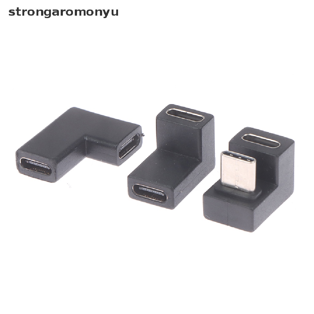 【YU】 USB 3.1 Type-C 20Gbps Male to Female 90 Degree Right Angle Adapter OTG Converter .