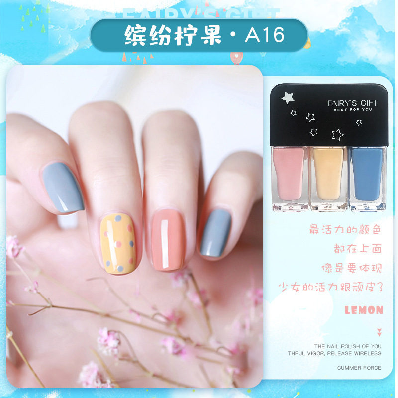 Set 3 món nhũ sơn móng tay Fairys Gift dễ thương nail nhiều màu