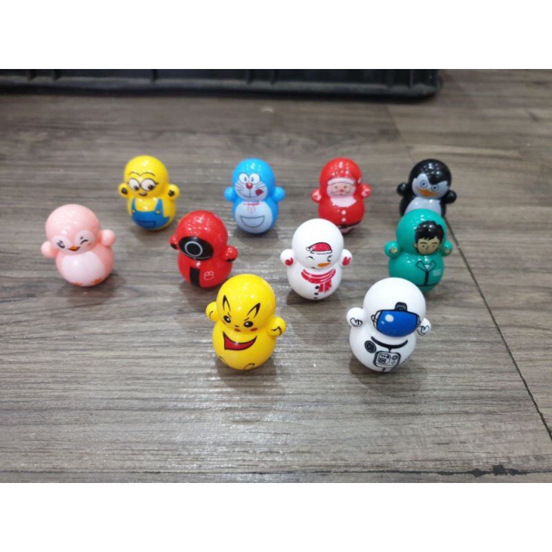 20 con Lật đật mini squid game, lật đật doraemon cho bé siêu dễ thương