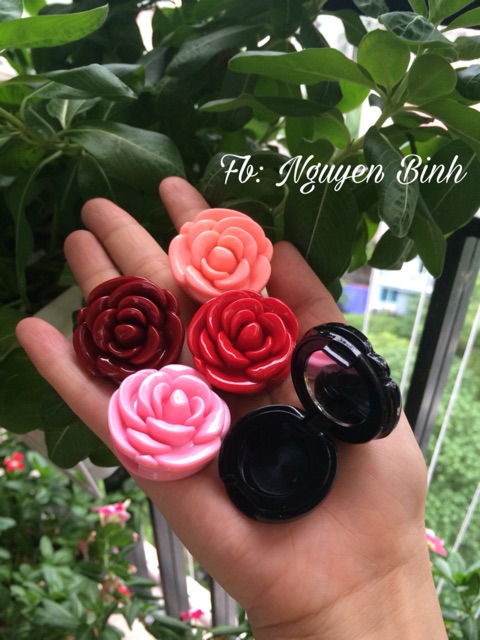 Hũ đựng son handmade hoa hồng