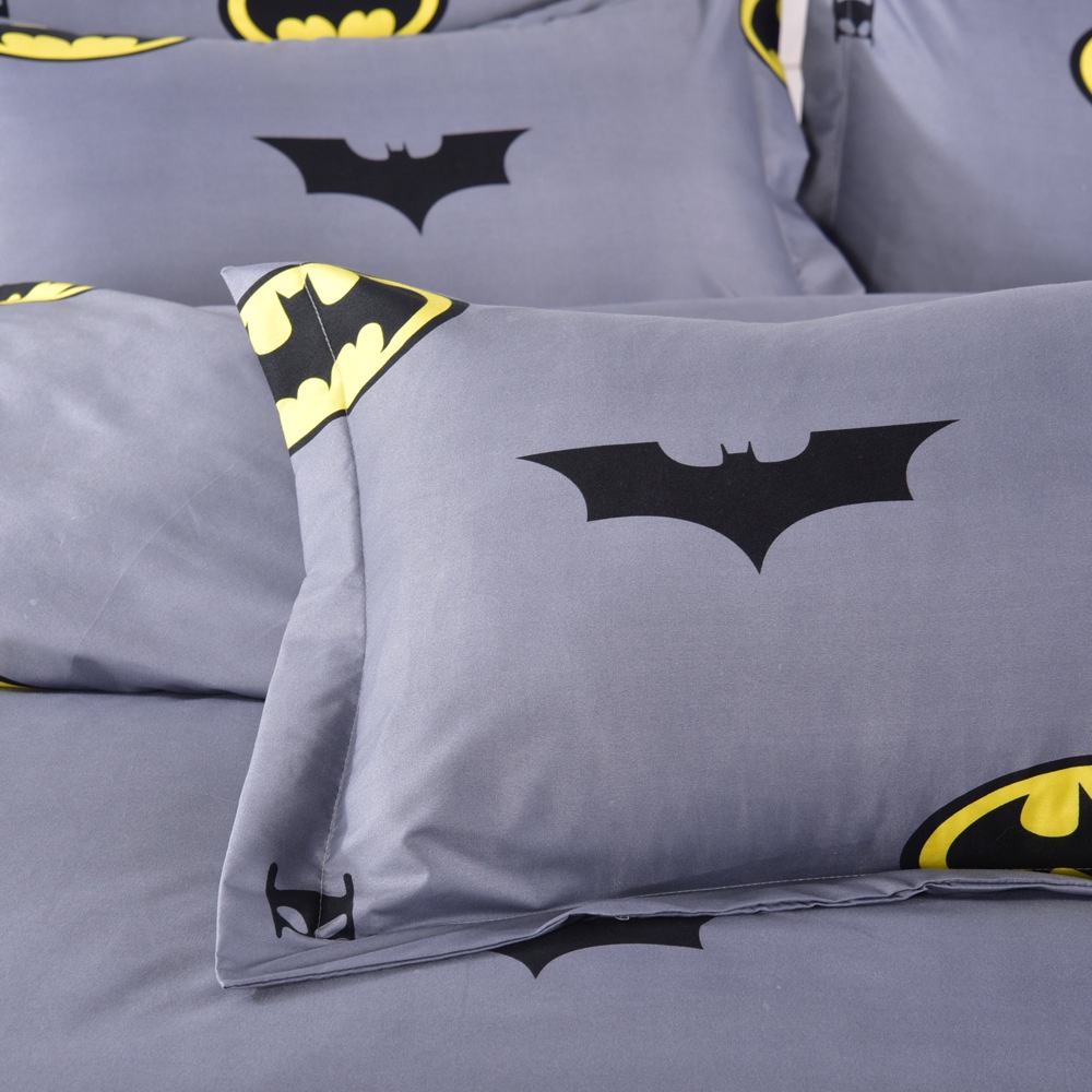 Ga gối Poly Cotton, Bộ ga kèm 2 vỏ gối 45x65cm mẫu Batman Hàng Y Ảnh, ga gối NguyetBedding | BigBuy360 - bigbuy360.vn