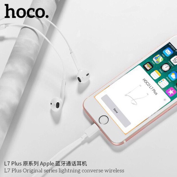 Tai nghe iPhone hoco L7 plus - Tai nghe dây cho ip 7/8/X dòng Bluetooth V4.2 ♥️♥️
